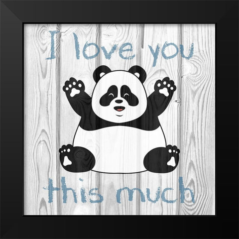 Loving Panda 1 Black Modern Wood Framed Art Print by Prime, Marcus