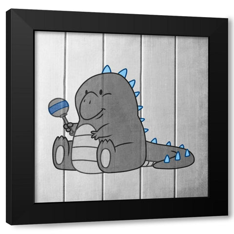 Vintage Dino Black Modern Wood Framed Art Print by Prime, Marcus