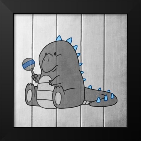 Vintage Dino Black Modern Wood Framed Art Print by Prime, Marcus