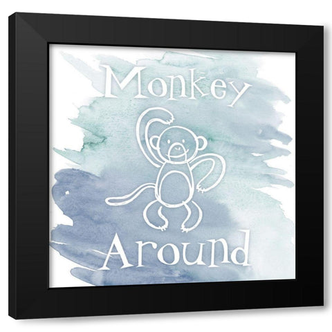 Monkey Around Black Modern Wood Framed Art Print by Prime, Marcus