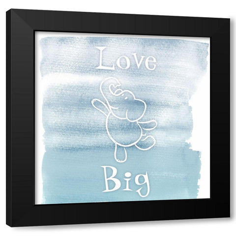 Love Big Black Modern Wood Framed Art Print by Prime, Marcus