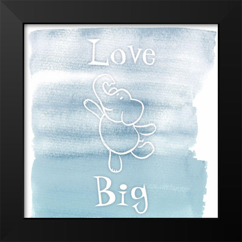 Love Big Black Modern Wood Framed Art Print by Prime, Marcus
