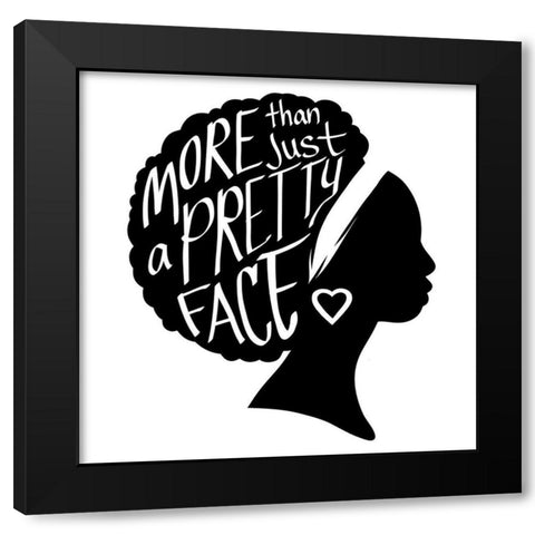 Pretty Face 1 Black Modern Wood Framed Art Print with Double Matting by Prime, Marcus