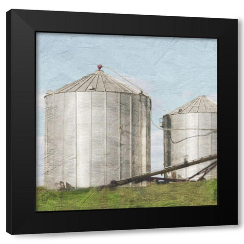 Twin Silos Black Modern Wood Framed Art Print by Prime, Marcus
