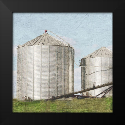 Twin Silos Black Modern Wood Framed Art Print by Prime, Marcus