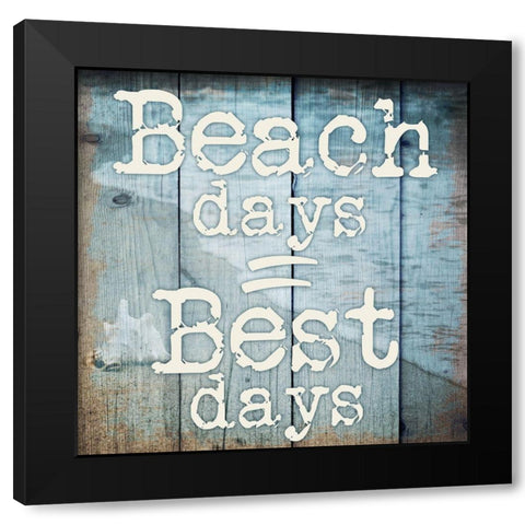 Beach Days Black Modern Wood Framed Art Print by Prime, Marcus
