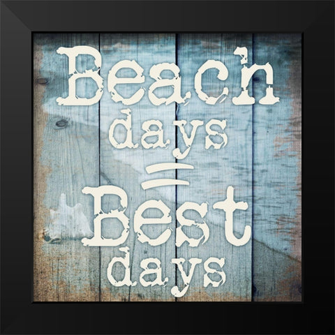 Beach Days Black Modern Wood Framed Art Print by Prime, Marcus
