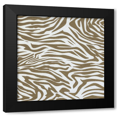 Golden Zebra 1 Black Modern Wood Framed Art Print by Prime, Marcus