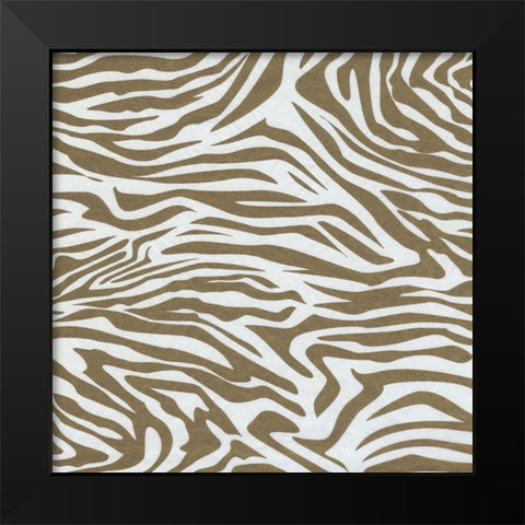 Golden Zebra 1 Black Modern Wood Framed Art Print by Prime, Marcus