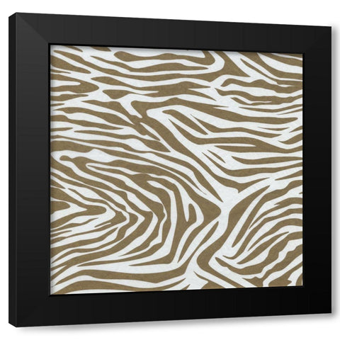 Golden Zebra 2 Black Modern Wood Framed Art Print by Prime, Marcus