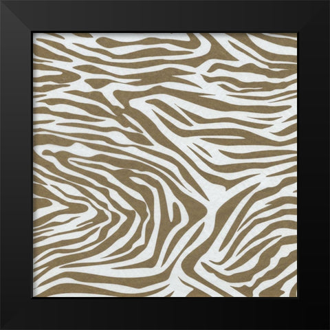 Golden Zebra 2 Black Modern Wood Framed Art Print by Prime, Marcus