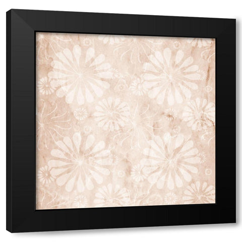 Floral Marble 1 Black Modern Wood Framed Art Print with Double Matting by Prime, Marcus