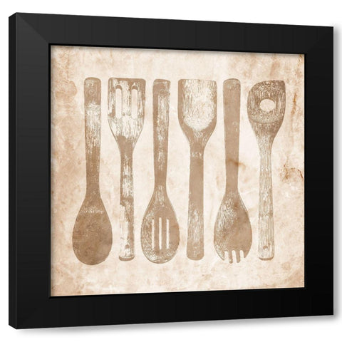 Kitchen Tools 1 Black Modern Wood Framed Art Print by Prime, Marcus