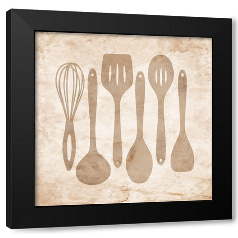 Kitchen Tools 2 Black Modern Wood Framed Art Print with Double Matting by Prime, Marcus