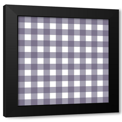 Gingham Pattern 1 Black Modern Wood Framed Art Print with Double Matting by Prime, Marcus