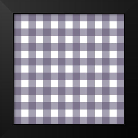 Gingham Pattern 1 Black Modern Wood Framed Art Print by Prime, Marcus