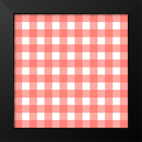 Gingham Pattern 2 Black Modern Wood Framed Art Print by Prime, Marcus
