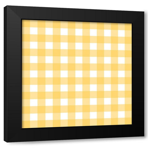 Gingham Pattern 4 Black Modern Wood Framed Art Print with Double Matting by Prime, Marcus
