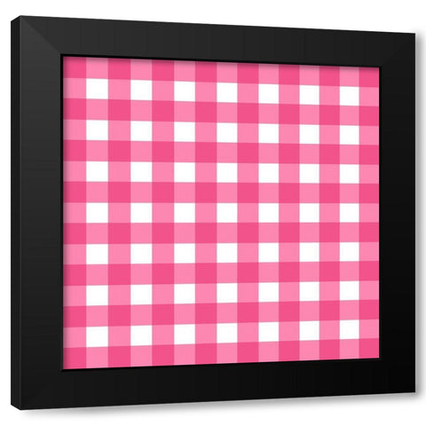 Gingham Pattern 5 Black Modern Wood Framed Art Print by Prime, Marcus