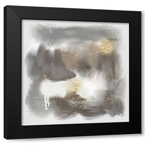 Spotty Abstract 2 Black Modern Wood Framed Art Print by Prime, Marcus
