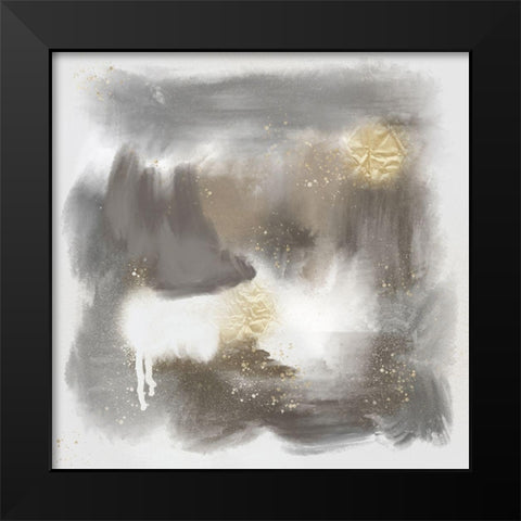 Spotty Abstract 2 Black Modern Wood Framed Art Print by Prime, Marcus