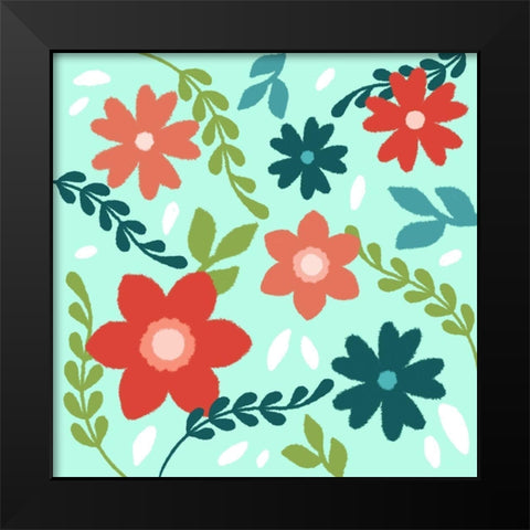 Floral Sense 1 Black Modern Wood Framed Art Print by Prime, Marcus