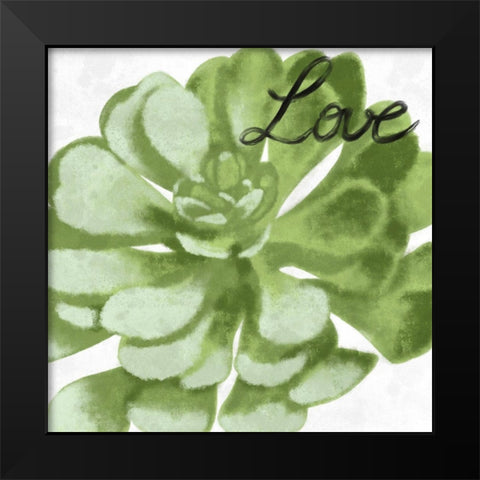 Loving Succulent 1 Black Modern Wood Framed Art Print by Prime, Marcus