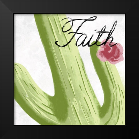 Succulent Faith 1 Black Modern Wood Framed Art Print by Prime, Marcus