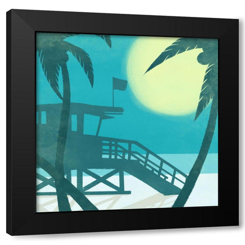Coastal Fun 2 Black Modern Wood Framed Art Print with Double Matting by Prime, Marcus