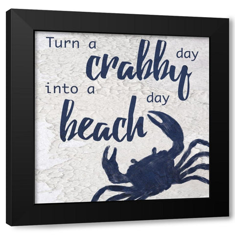 Beach Day 1 Black Modern Wood Framed Art Print with Double Matting by Prime, Marcus