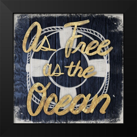 Ocean Free 1 Black Modern Wood Framed Art Print by Prime, Marcus