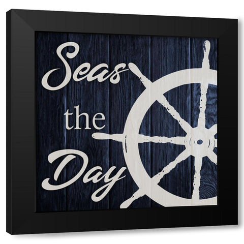 Seas The Day 1 Black Modern Wood Framed Art Print with Double Matting by Prime, Marcus