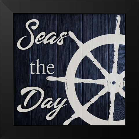 Seas The Day 1 Black Modern Wood Framed Art Print by Prime, Marcus