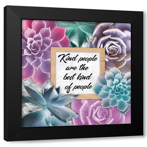 Kind People 1 Black Modern Wood Framed Art Print by Prime, Marcus