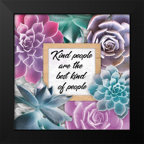 Kind People 1 Black Modern Wood Framed Art Print by Prime, Marcus