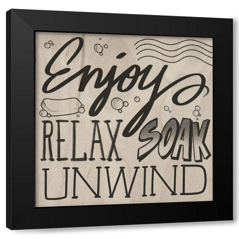 Unwinding Bath 1 Black Modern Wood Framed Art Print with Double Matting by Prime, Marcus