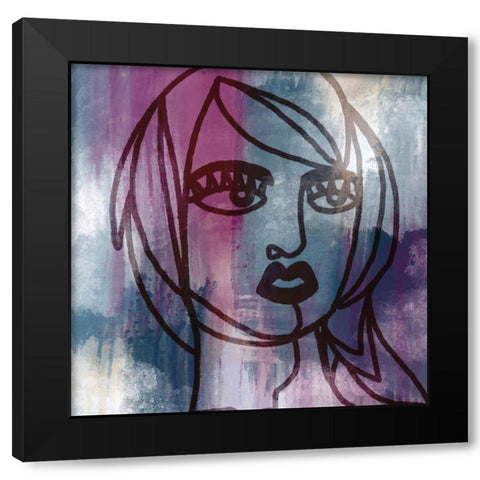 Mademoiselle 1 Black Modern Wood Framed Art Print with Double Matting by Prime, Marcus