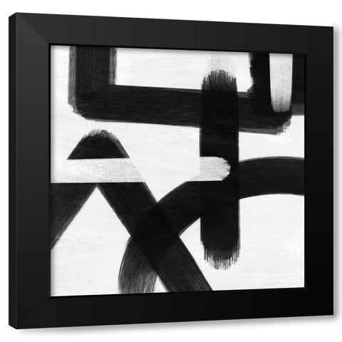 Abstract Statements 3 Black Modern Wood Framed Art Print by Prime, Marcus