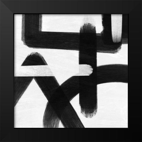 Abstract Statements 3 Black Modern Wood Framed Art Print by Prime, Marcus