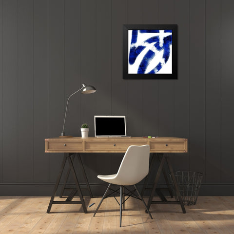 Indigo Prophecy 1 Black Modern Wood Framed Art Print by Prime, Marcus