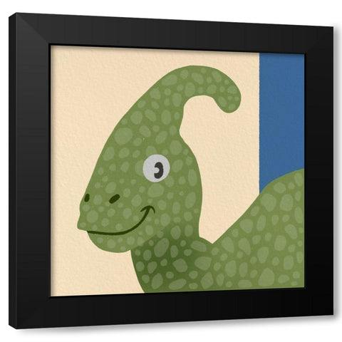 Dino Fun 1 Black Modern Wood Framed Art Print with Double Matting by Prime, Marcus