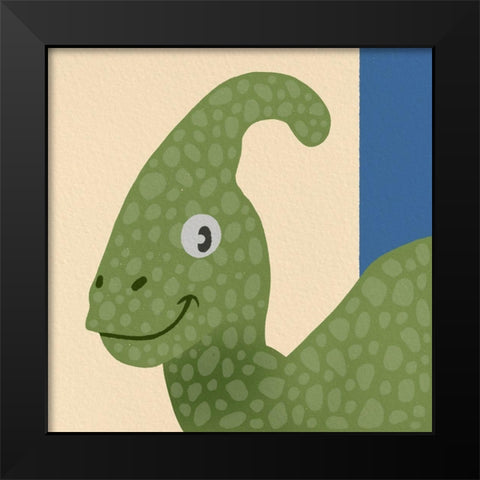 Dino Fun 1 Black Modern Wood Framed Art Print by Prime, Marcus