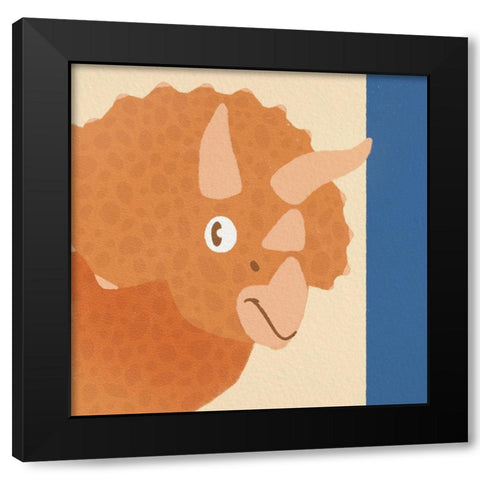 Dino Fun 2 Black Modern Wood Framed Art Print by Prime, Marcus