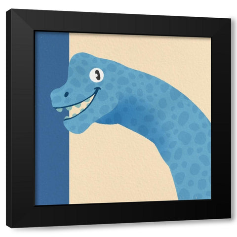 Dino Fun 4 Black Modern Wood Framed Art Print with Double Matting by Prime, Marcus