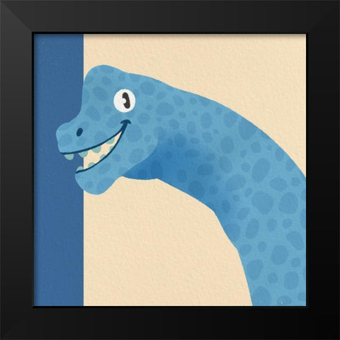 Dino Fun 4 Black Modern Wood Framed Art Print by Prime, Marcus