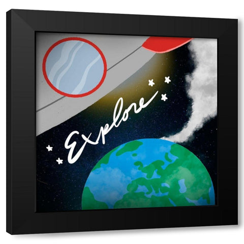 Space Explorer 1 Black Modern Wood Framed Art Print by Prime, Marcus
