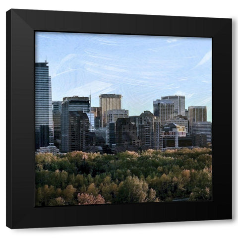 Skyline Exit 3 Black Modern Wood Framed Art Print with Double Matting by Prime, Marcus