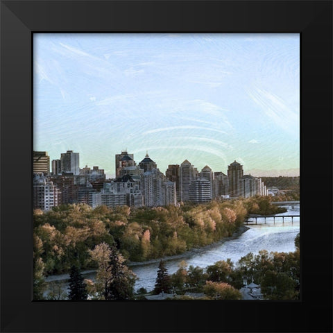 Skyline Exit 4 Black Modern Wood Framed Art Print by Prime, Marcus