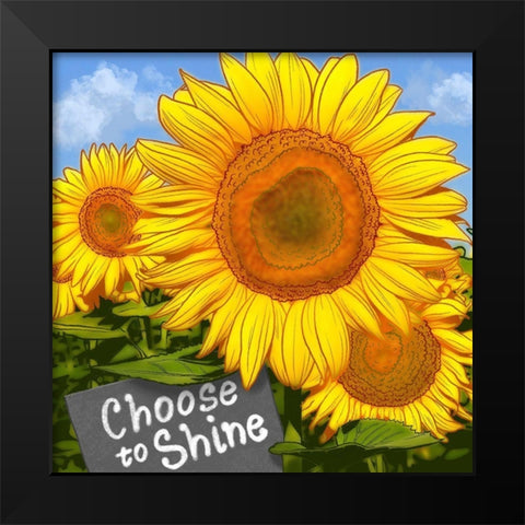 Choose To Shine Black Modern Wood Framed Art Print by Prime, Marcus