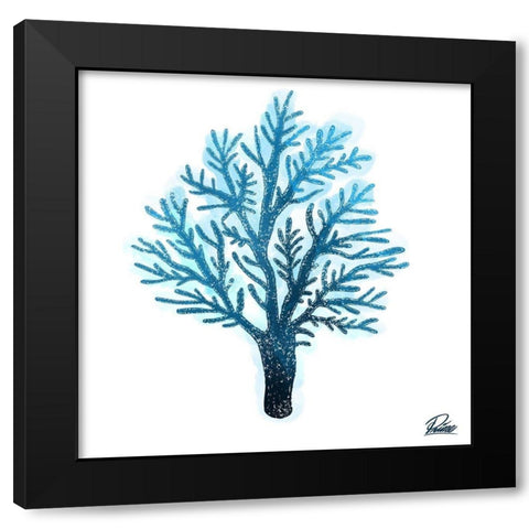 Azure Coral 1 Black Modern Wood Framed Art Print by Prime, Marcus